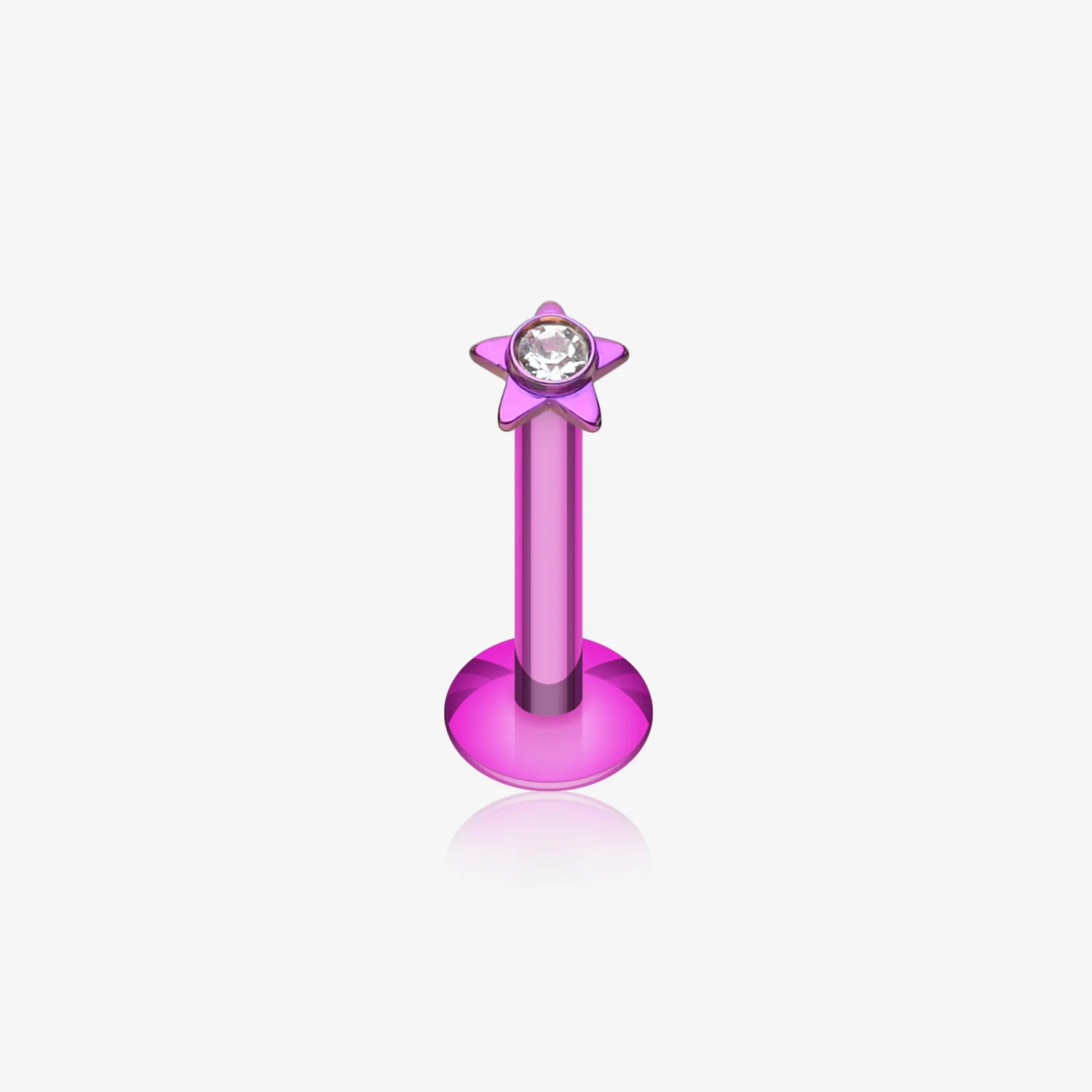 Colorline Sparkle Star Top Internally Threaded Labret