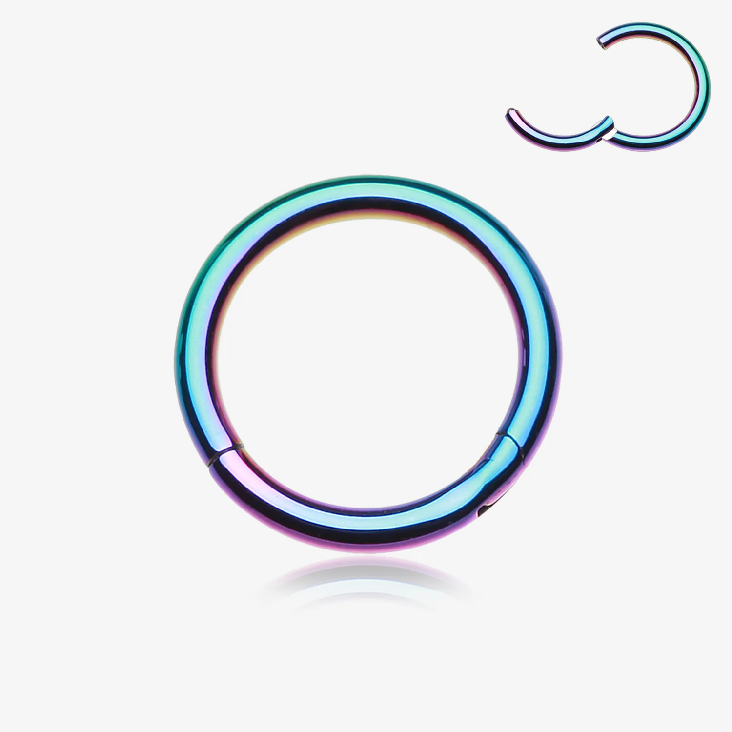 Colorline Steel Seamless Hinged Clicker Hoop Ring - Image 2