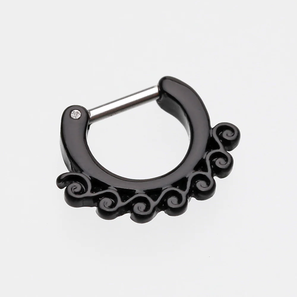 Colorline Tidal Wave Filigree Septum Clicker - Image 3