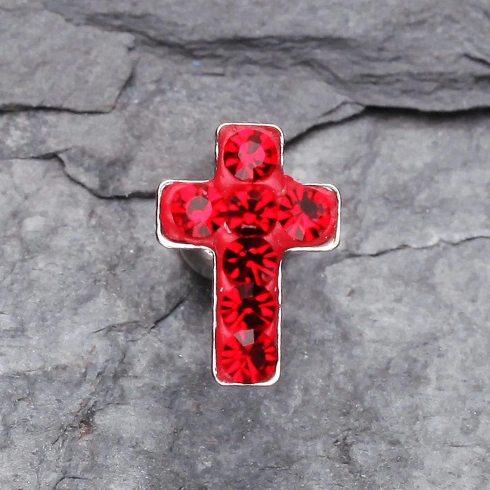 Cross Multi-Gem Cartilage Earring - Image 3