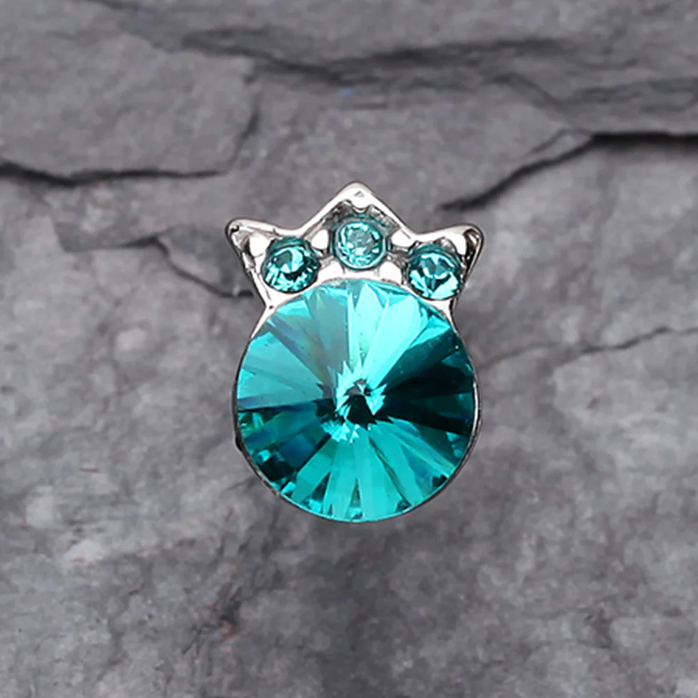Crown Topped Gem Cartilage Earring* - Image 3