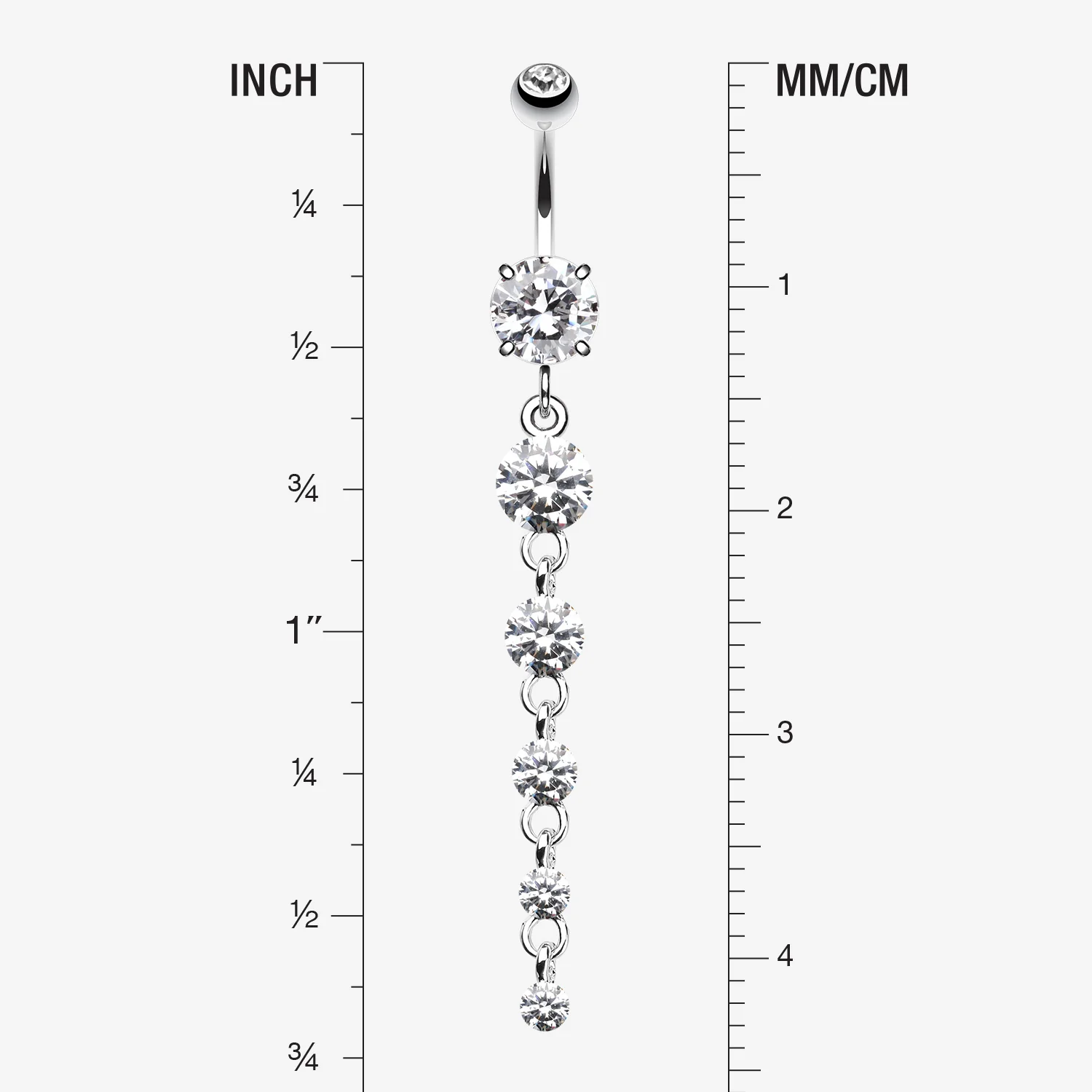 Crystalline Droplets Fall Belly Button Ring - Image 2
