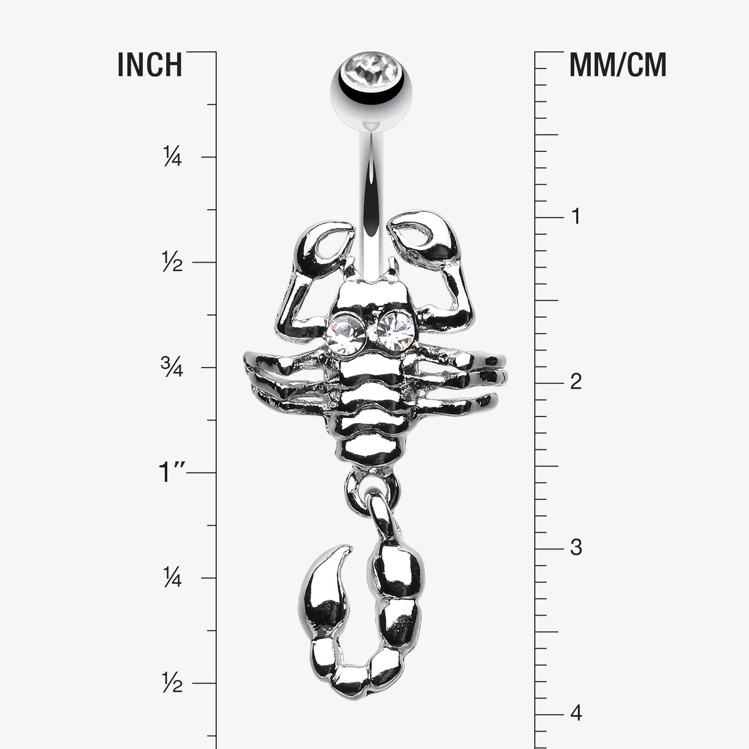Dangling Scorpion Belly Button Ring - Image 2