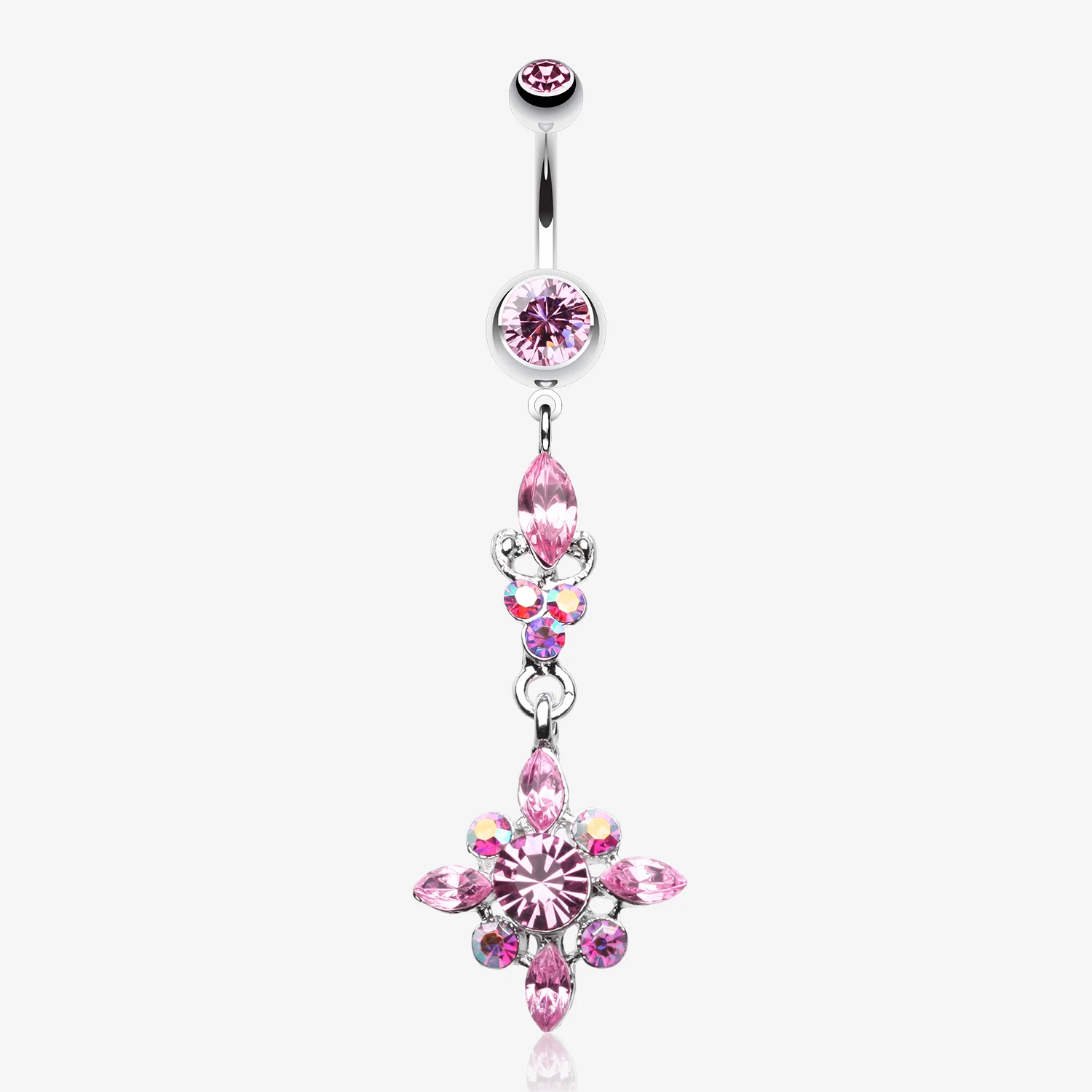 Dangling Shine Drops Belly Button Ring