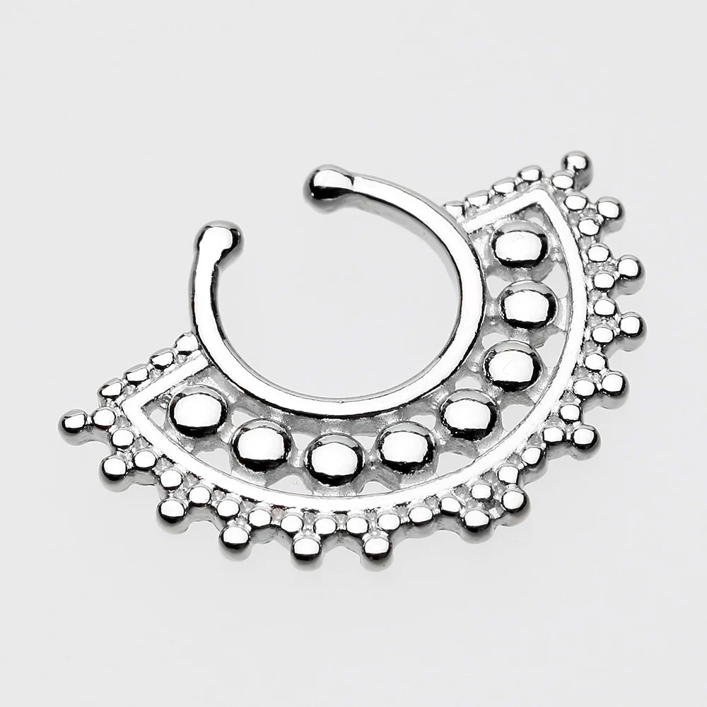 Divine Filigree Fake Septum Clip-On Ring - Image 3