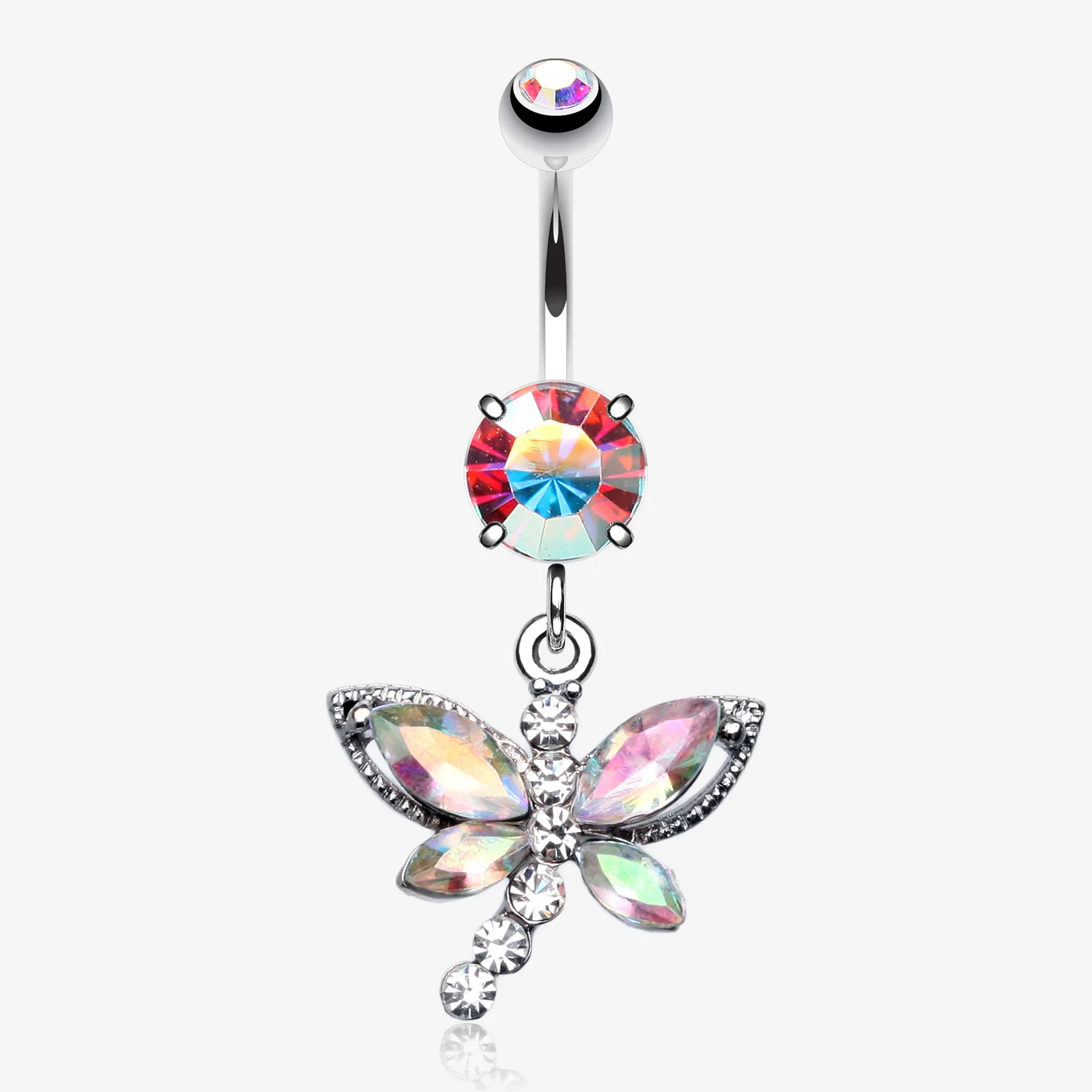 Dragonfly Glam Belly Button Ring