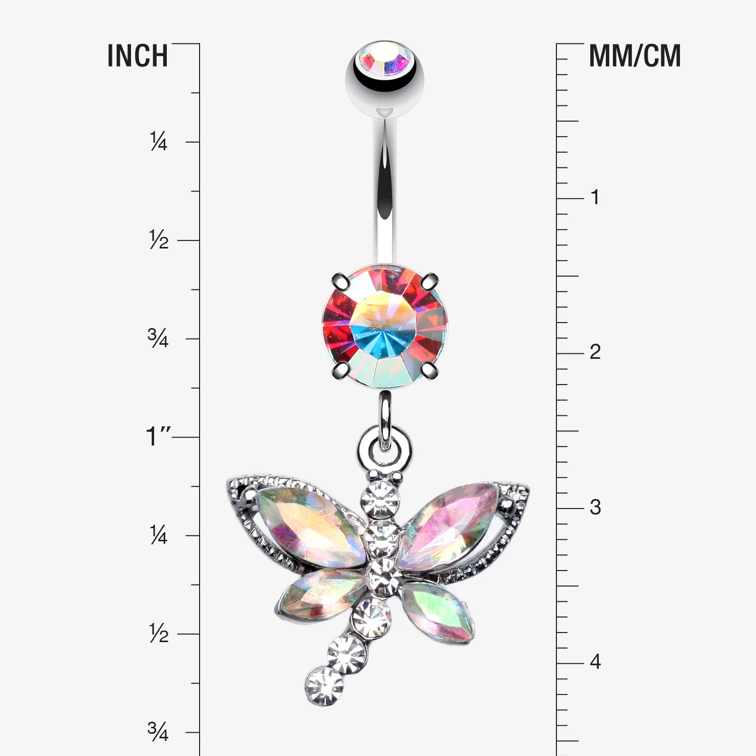 Dragonfly Glam Belly Button Ring - Image 2