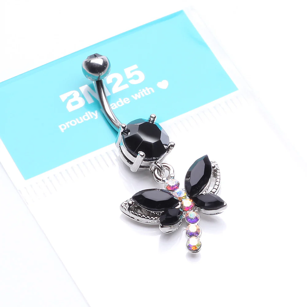Dragonfly Glam Belly Button Ring - Image 5