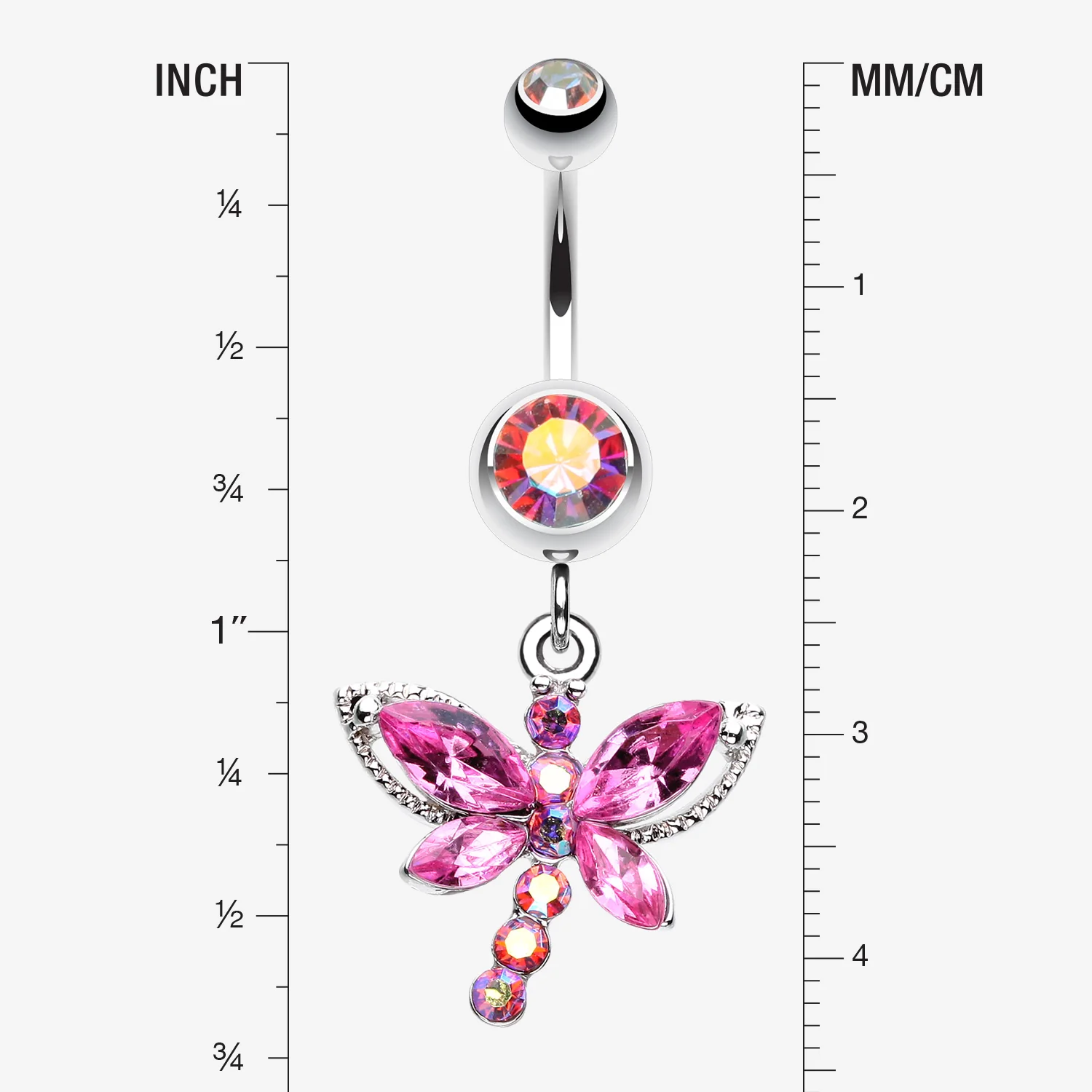 Dragonfly Glam Belly Ring - Image 2