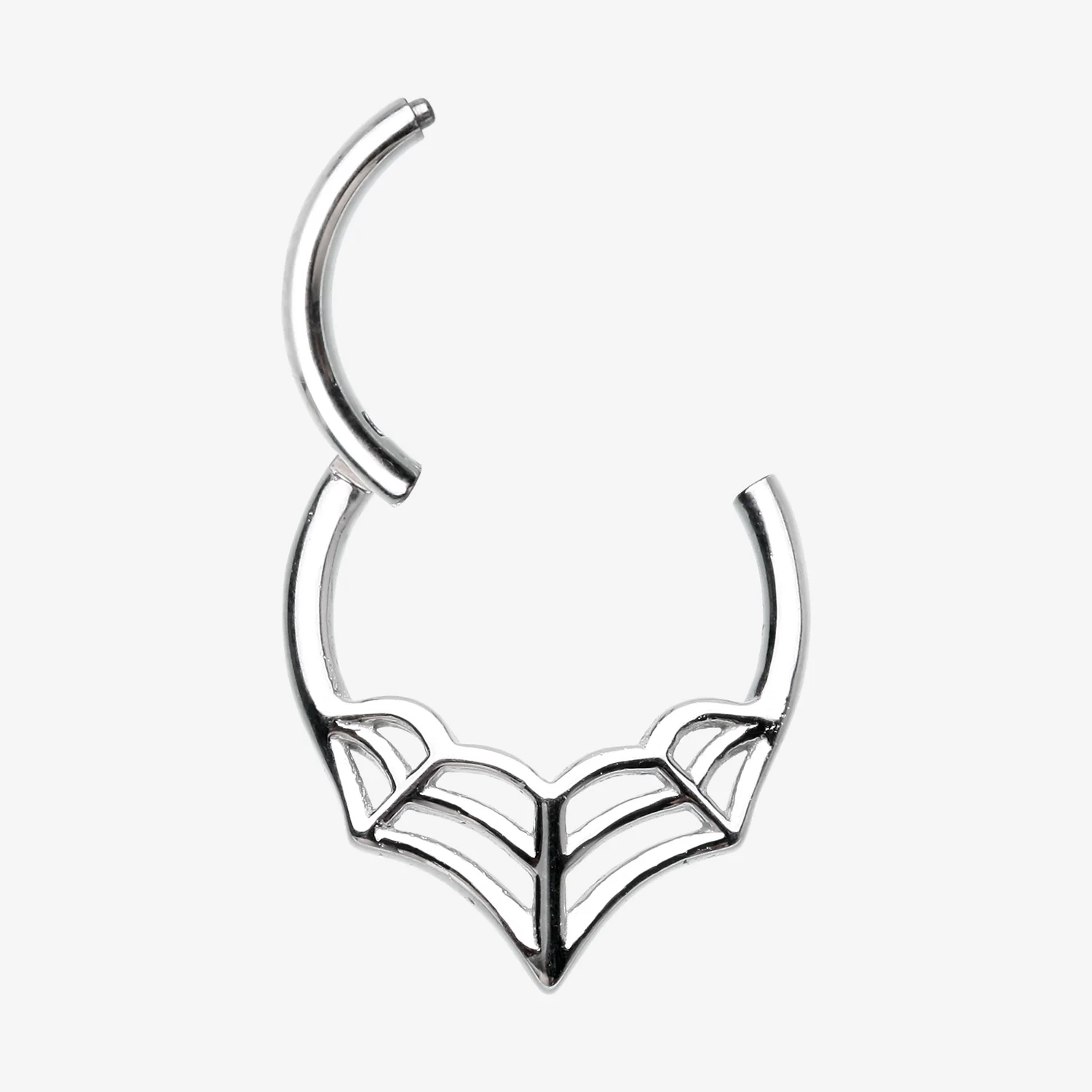 Eccentric Spider Web Clicker Hoop Ring - Image 2