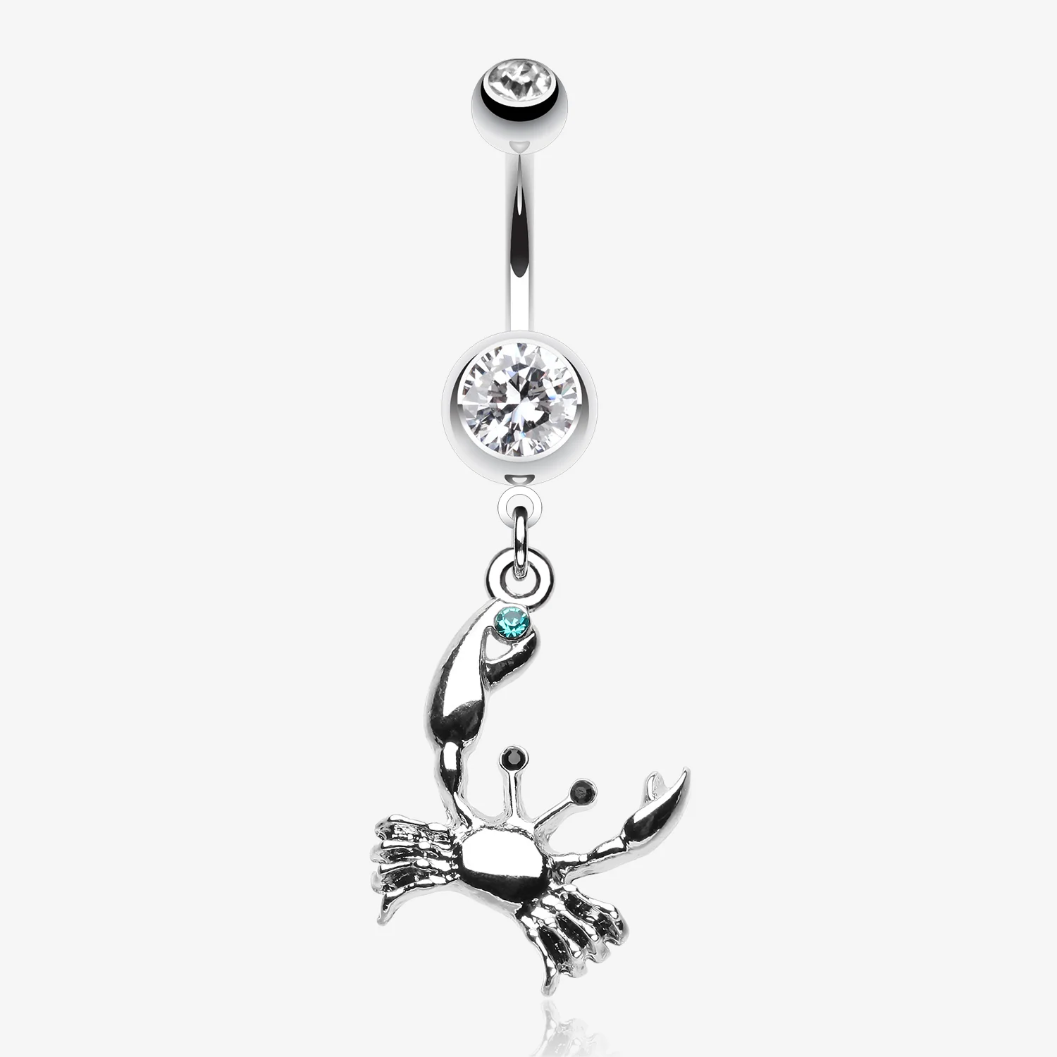 Fiddler Crab Dangle Belly Button Ring