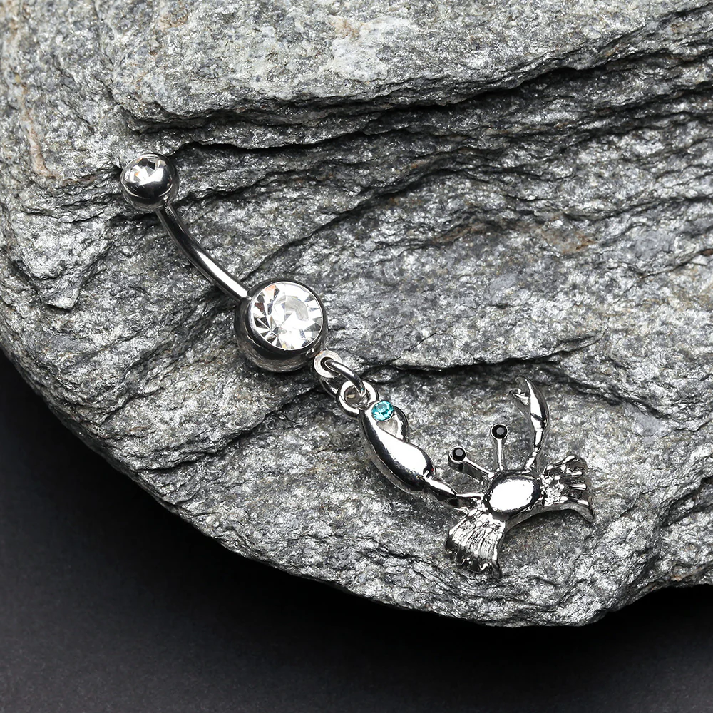 Fiddler Crab Dangle Belly Button Ring - Image 3
