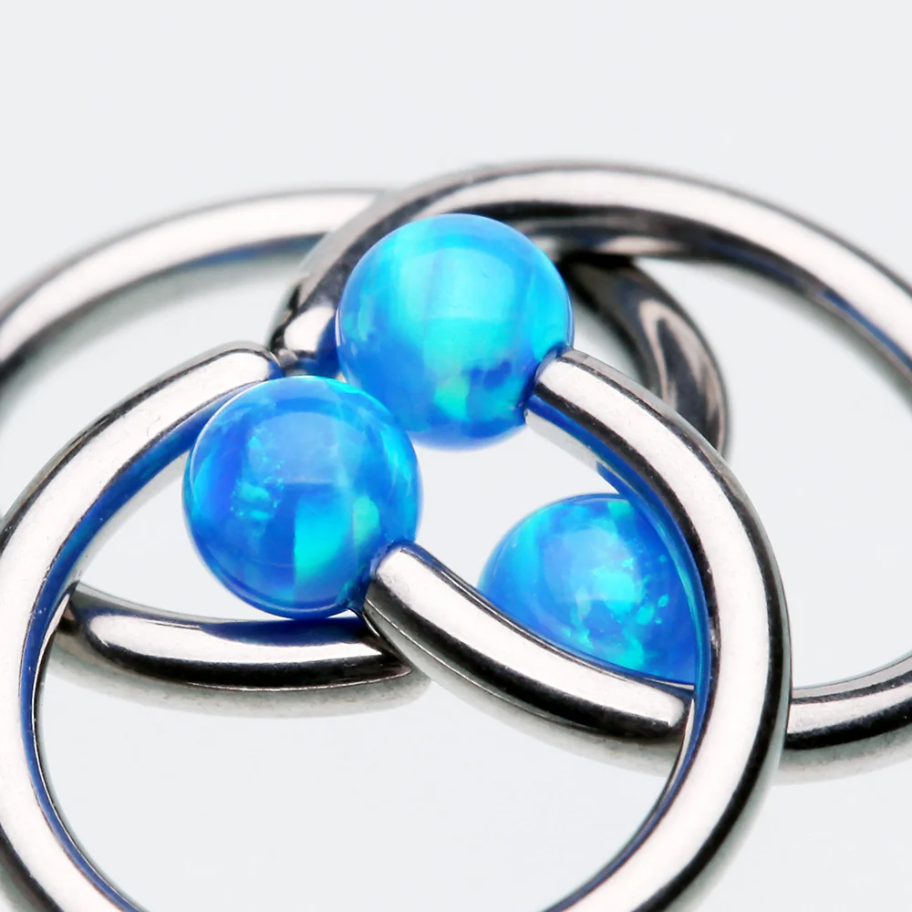 Fire Opal Basic Bendable Twist Hoop Ring - Image 3
