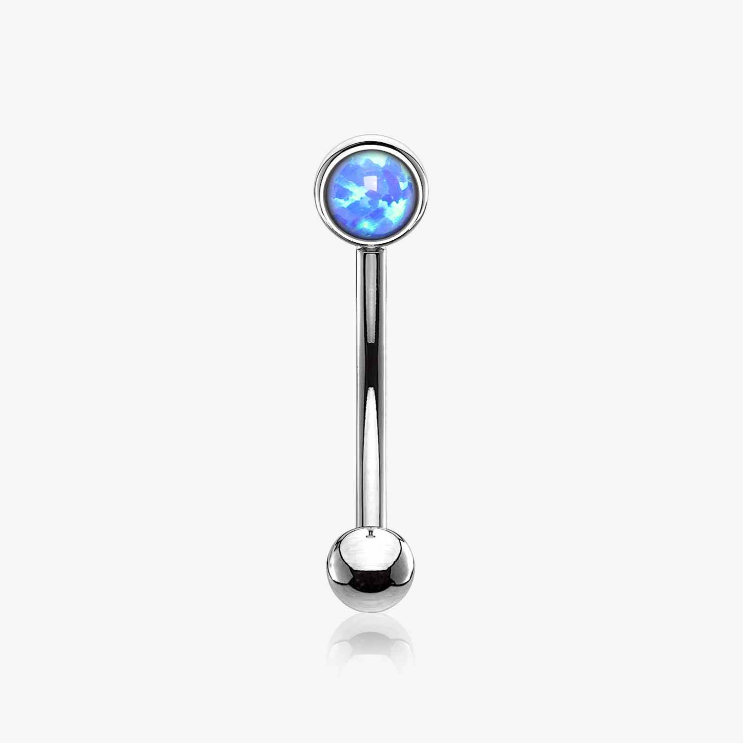 Fire Opal Press Fit Sparkle Curved Barbell