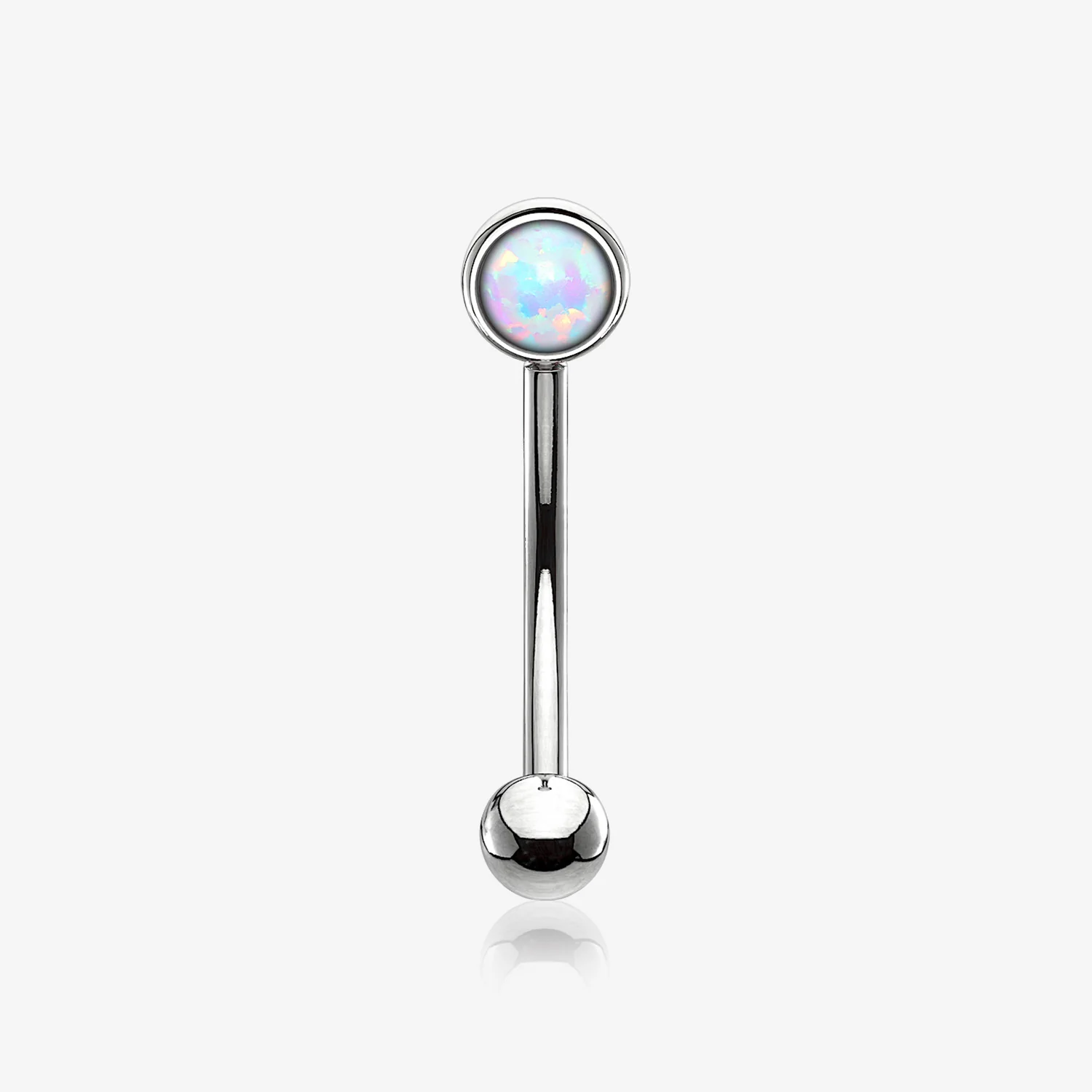 Fire Opal Press Fit Sparkle Curved Barbell