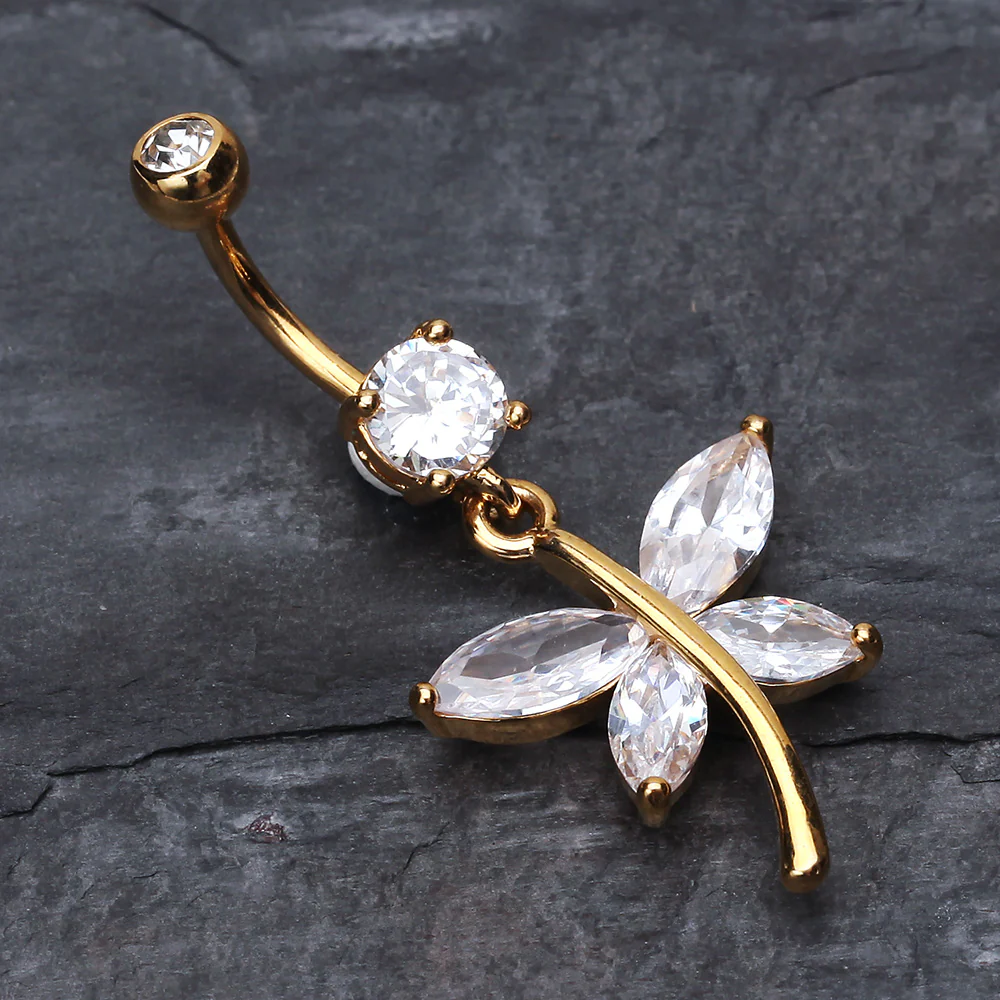 Friendly Butterfly Belly Button Ring - Image 3