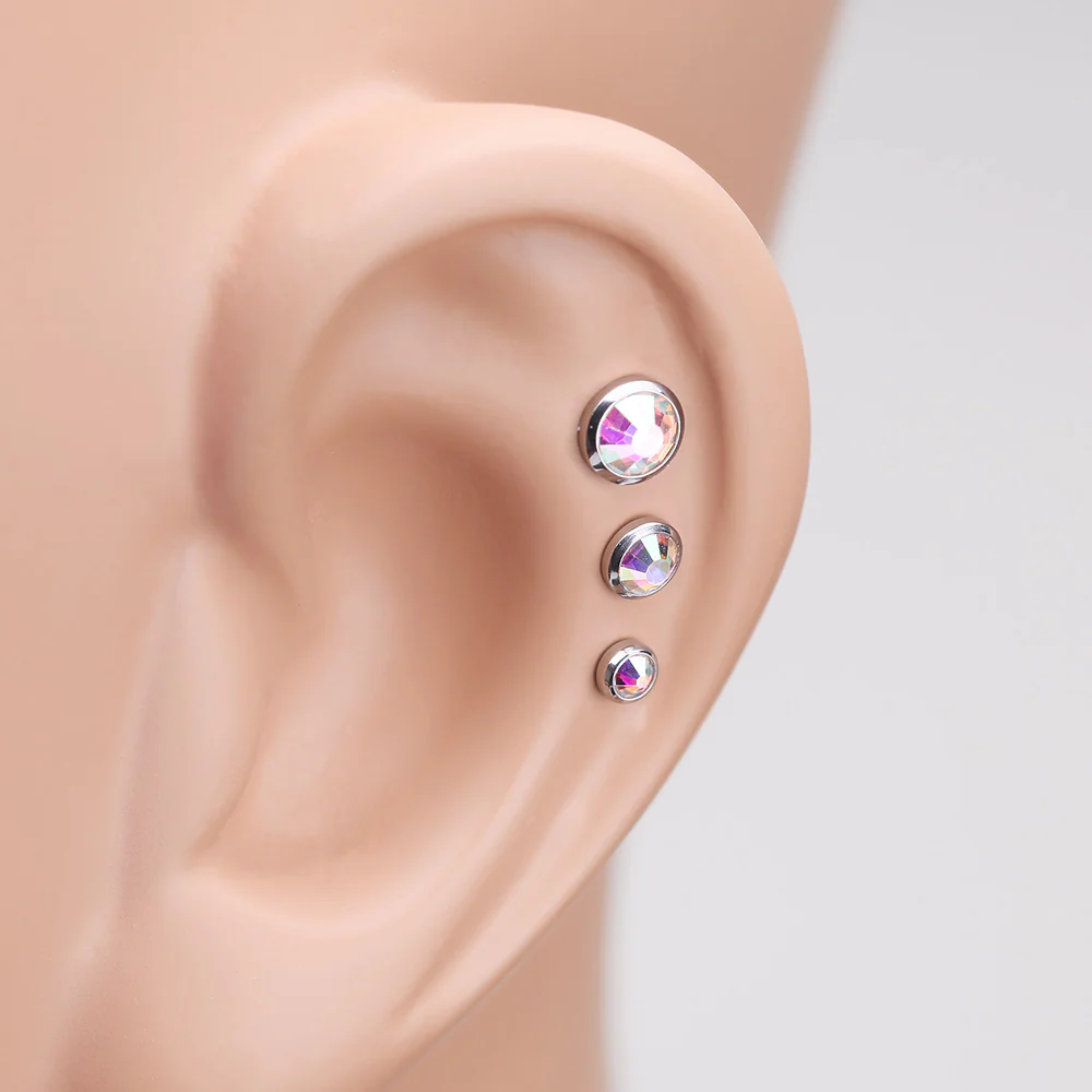 Gem Sparkle Cartilage Tragus Earring - Image 3