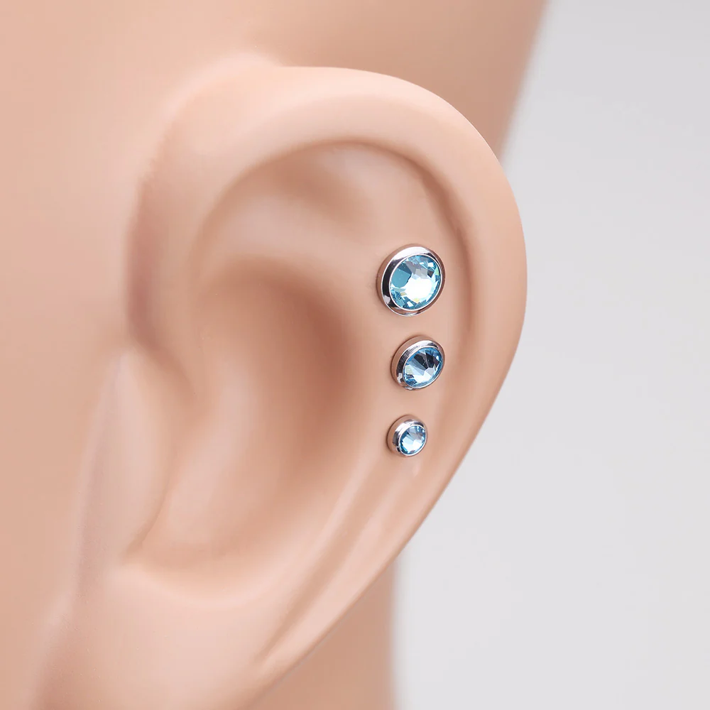 Gem Sparkle Cartilage Tragus Earring - Image 3