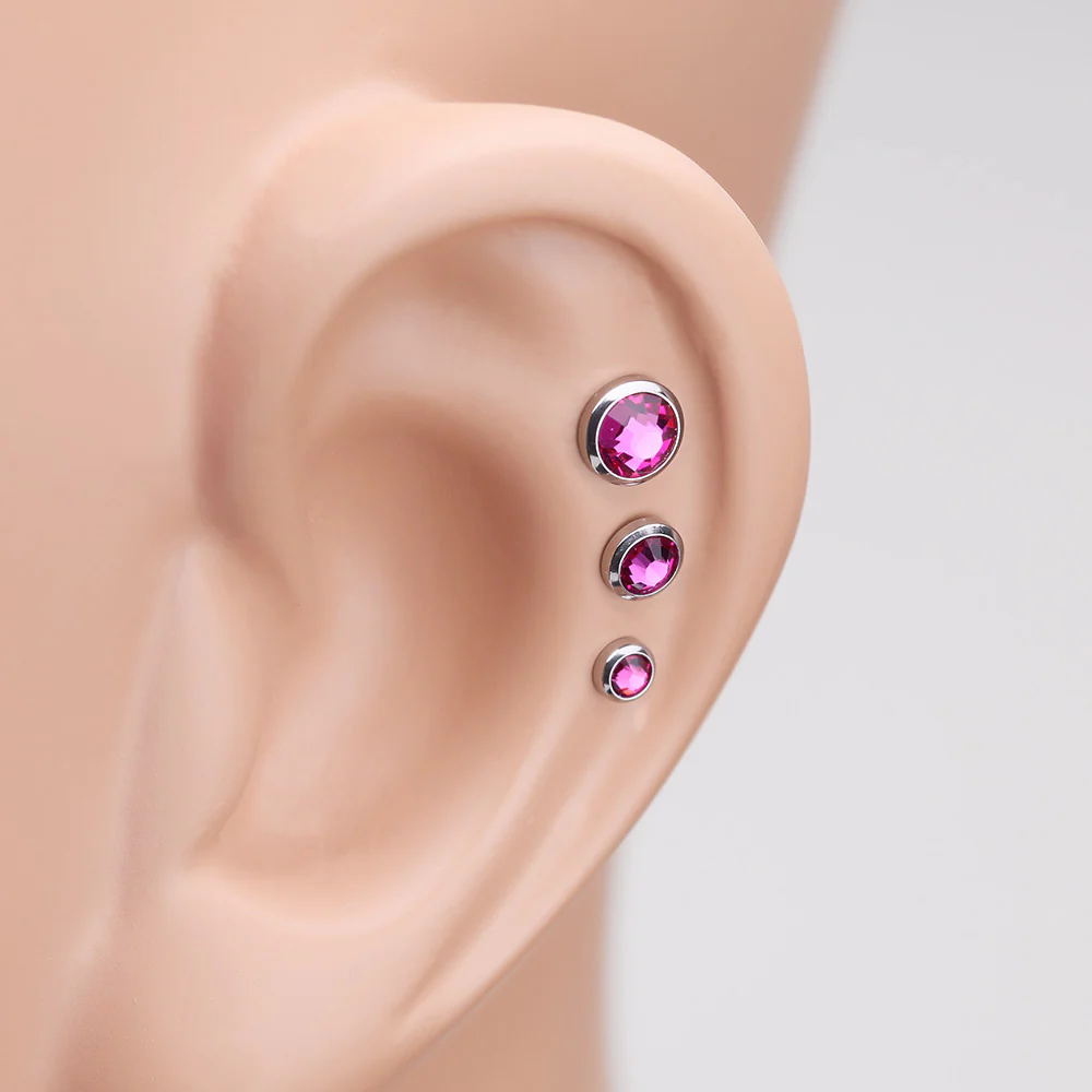 Gem Sparkle Cartilage Tragus Earring - Image 3