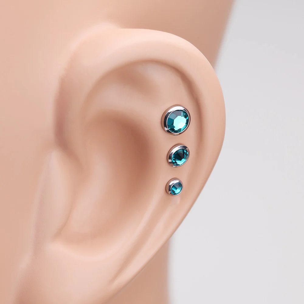 Gem Sparkle Cartilage Tragus Earring - Image 3