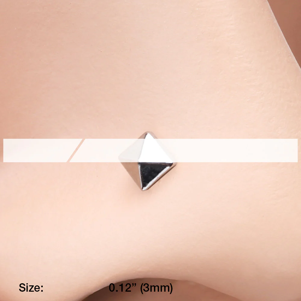 Geo Pyramid Nose Stud Ring - Image 3