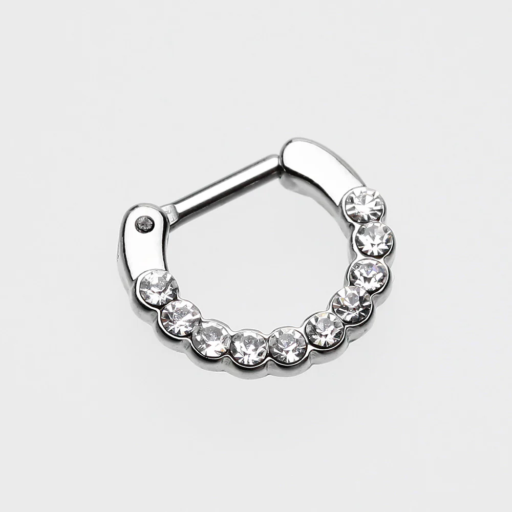 Glistening Multi-Gem Septum Clicker - Image 3
