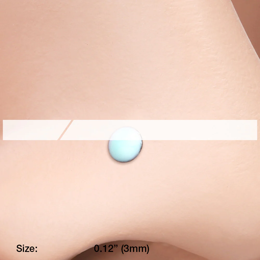 Glow in the Dark Circle Nose Stud Ring - Image 3