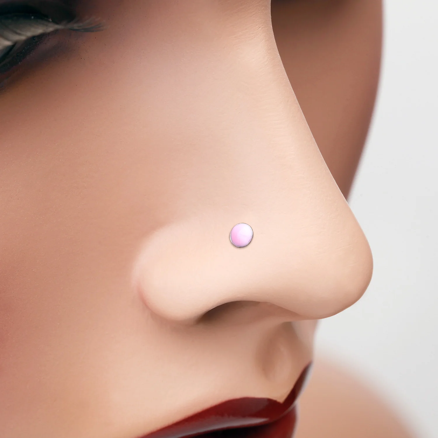 Glow in the Dark Circle Nose Stud Ring - Image 2