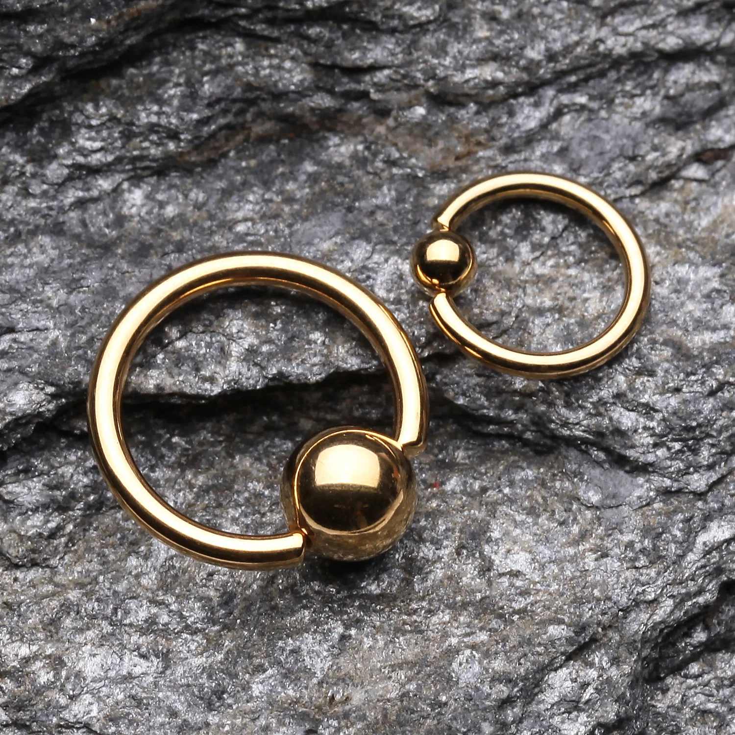 Gold Plated Basic Captive Bead Ring - Image 2