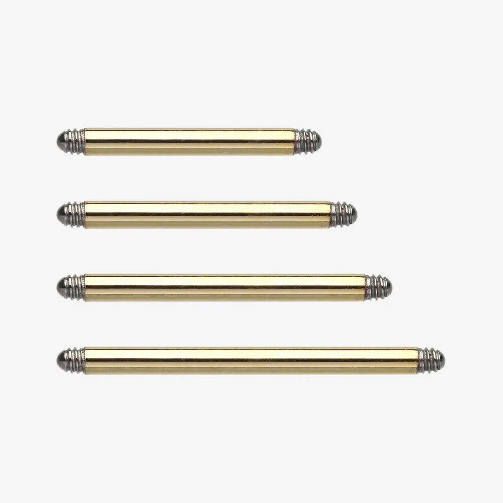 A Pair of Gold Plated Steel Replacement Barbell - Image 3