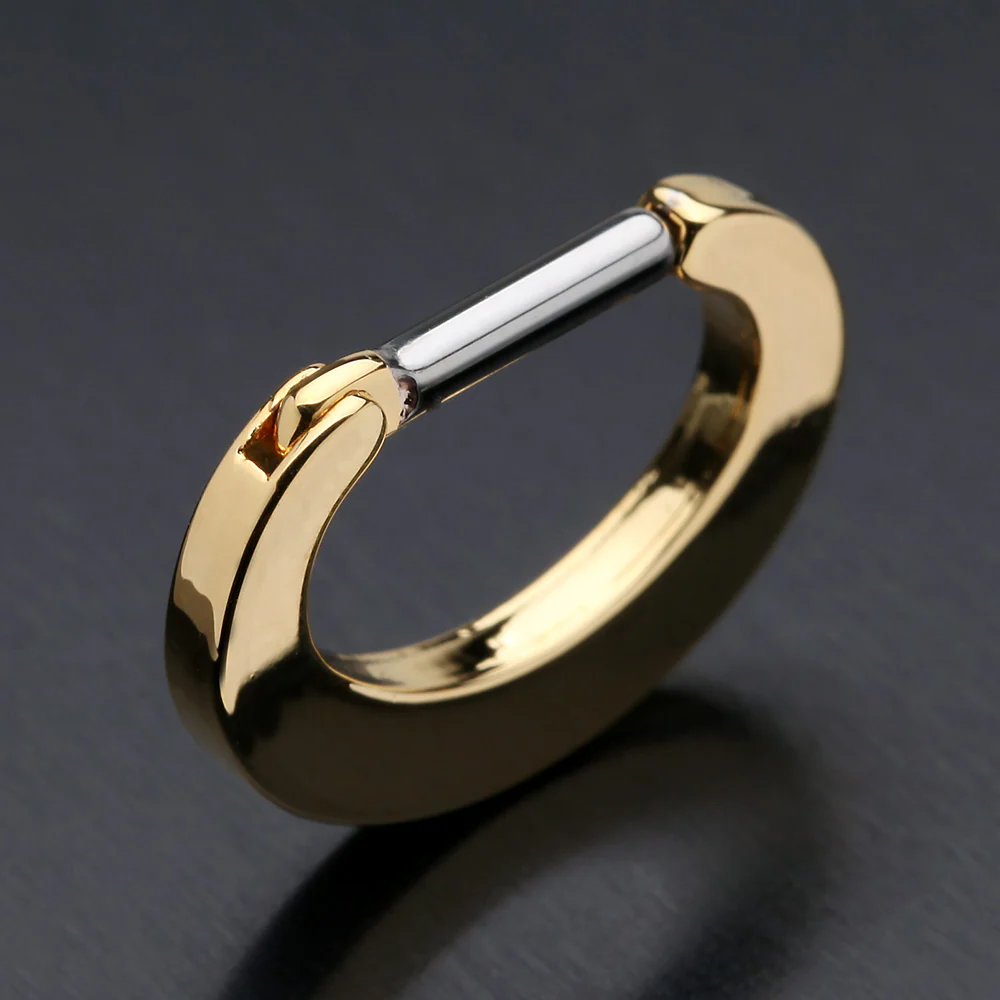 Golden Basic Steel Loop Septum Clicker - Image 5