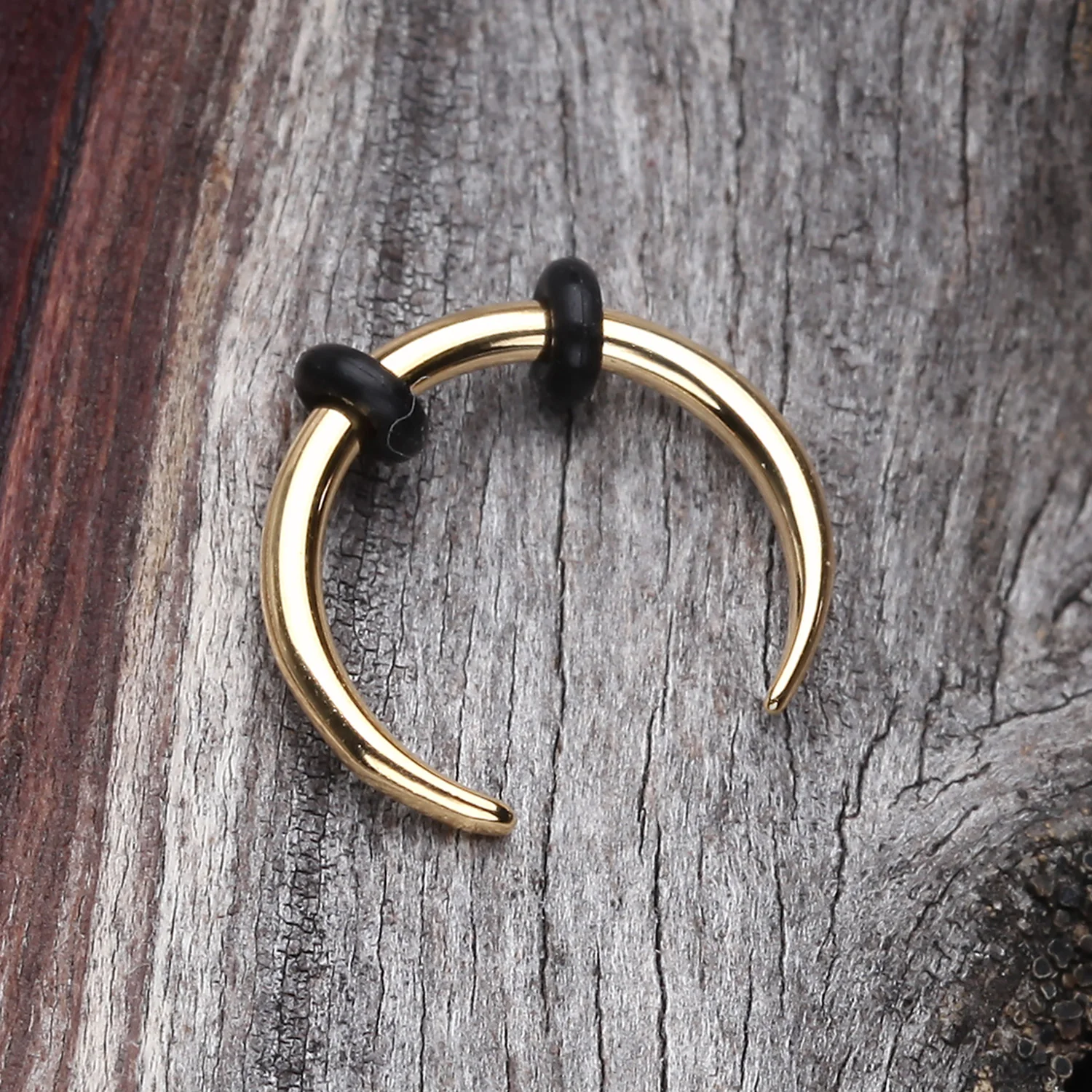 Golden Basic Steel Pincher Septum Ring - Image 2