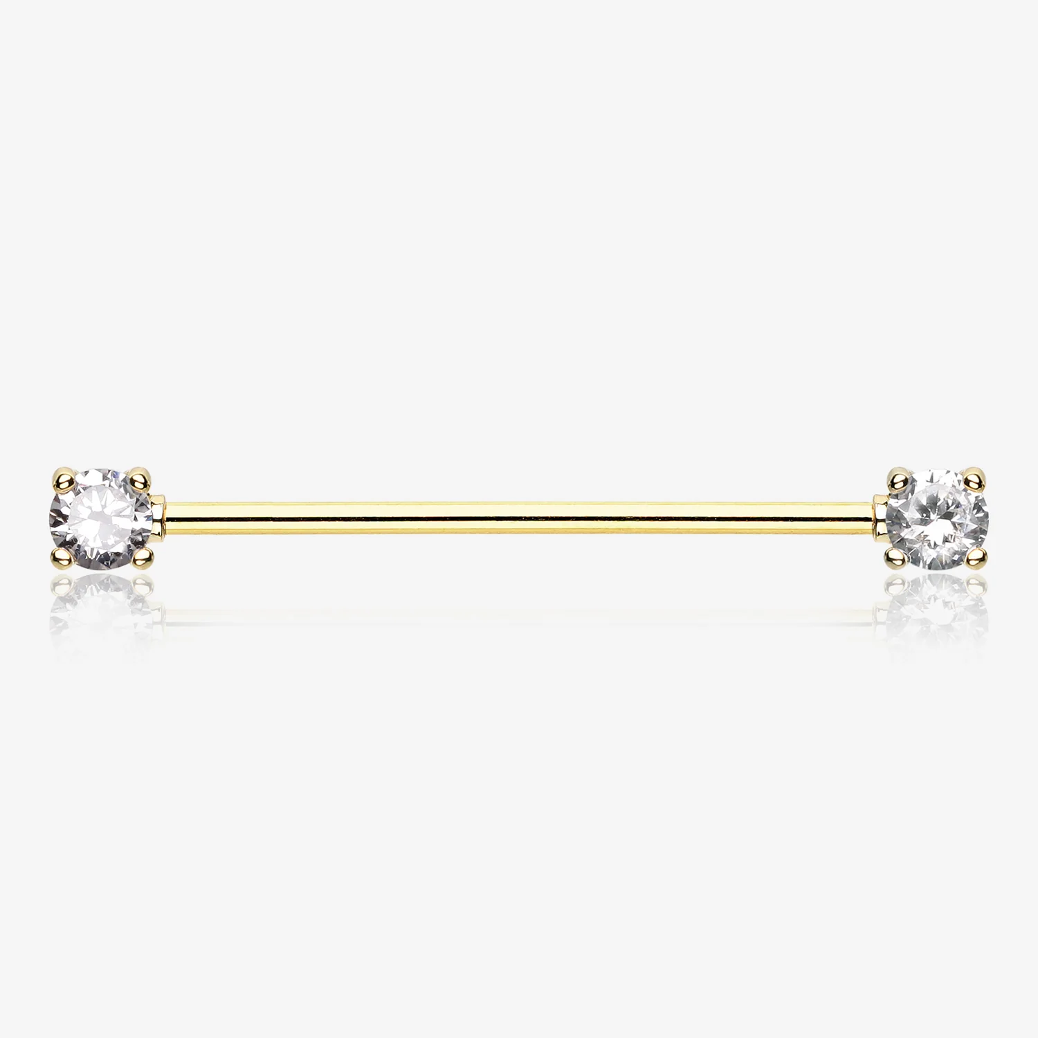 Golden Dainty Sparkles Industrial Barbell