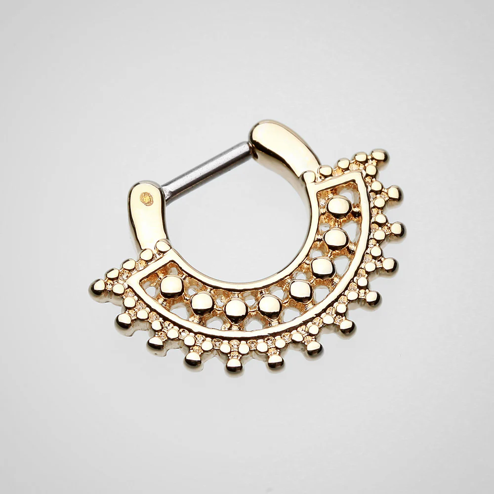 Golden Divine Filigree Septum Clicker - Image 3
