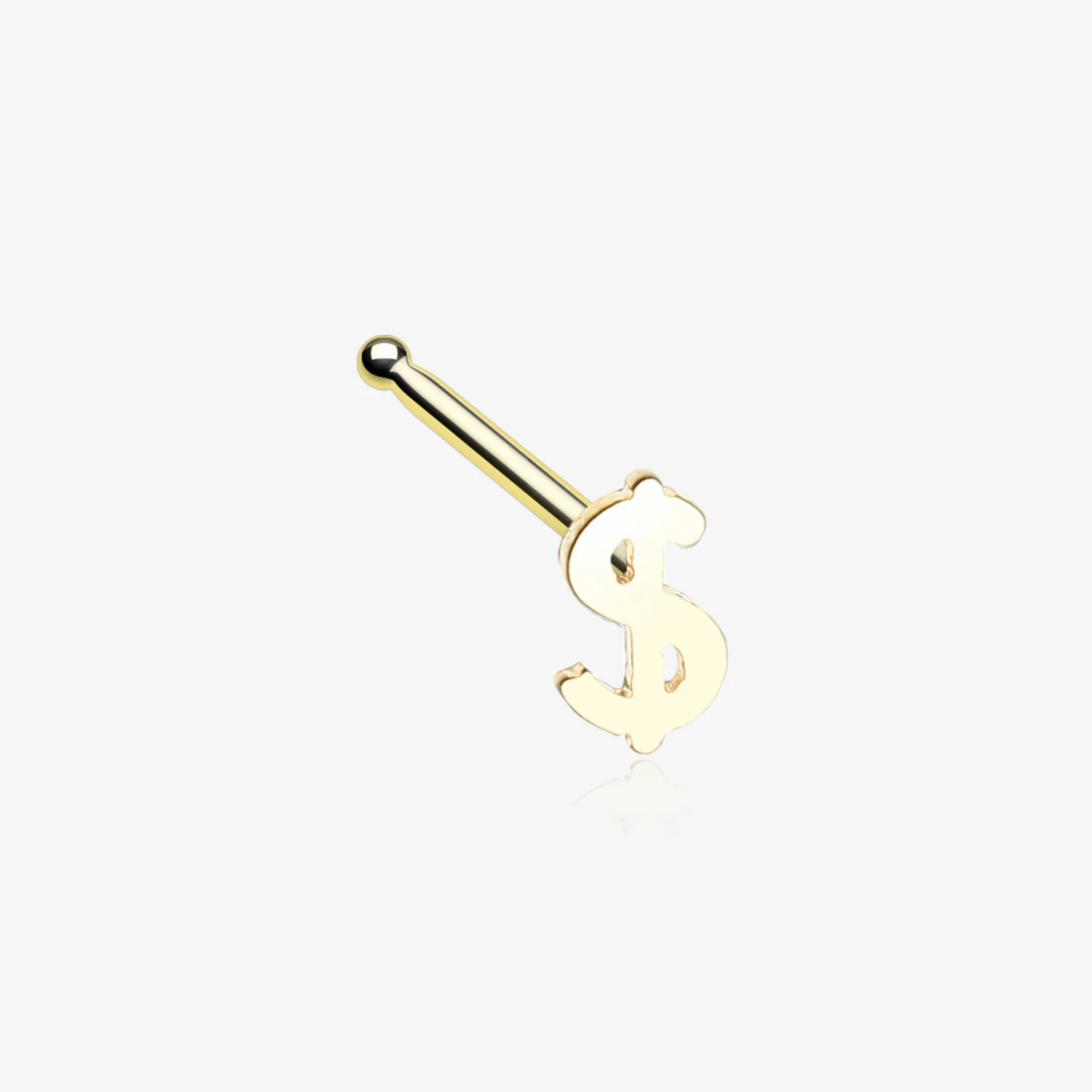 Golden Dollar Money Sign Nose Stud Ring