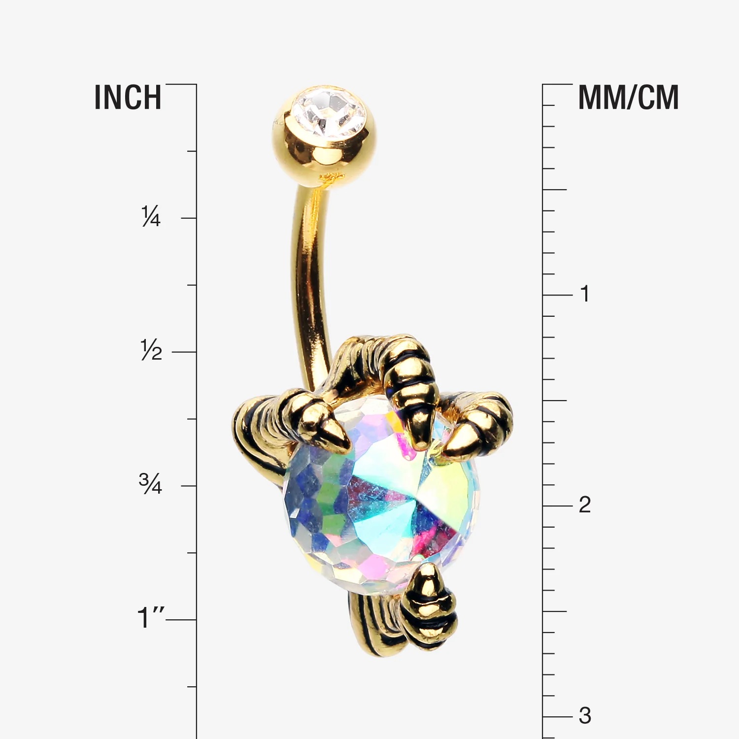 Golden Dragon's Claw Paragon Belly Button Ring - Image 2