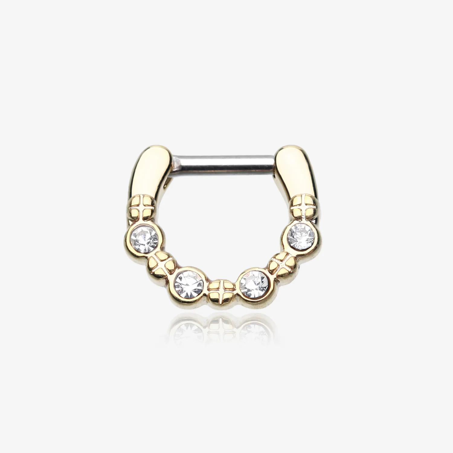 Golden Elan Multi-Gem Septum Clicker