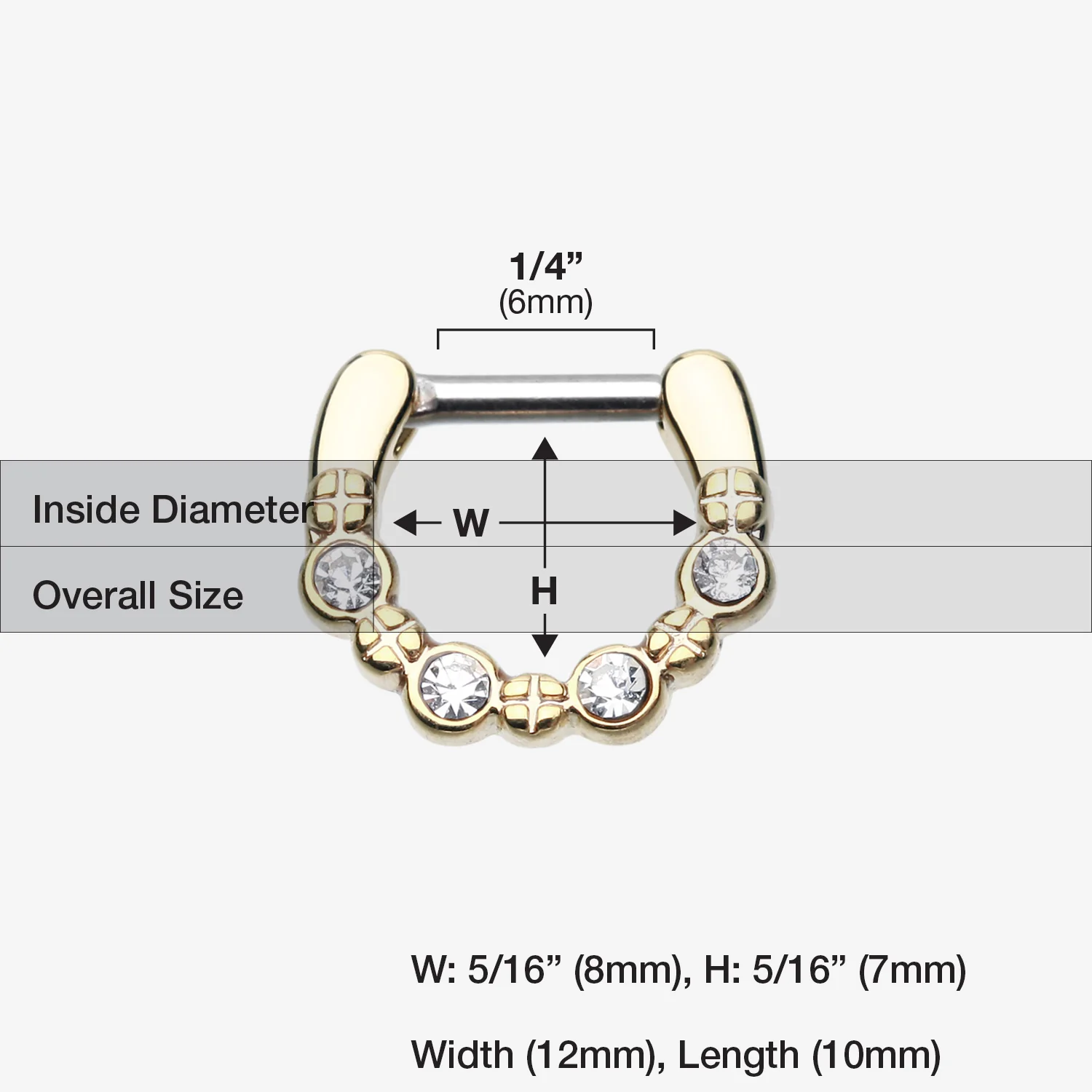 Golden Elan Multi-Gem Septum Clicker - Image 2