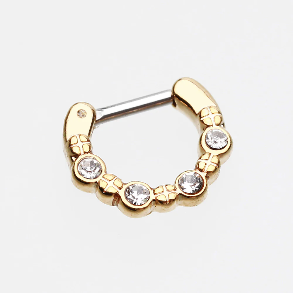 Golden Elan Multi-Gem Septum Clicker - Image 3