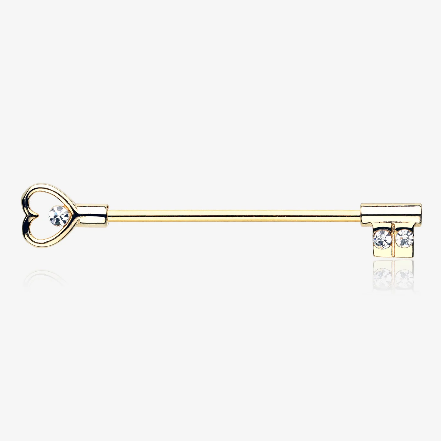 Golden Heart Key Industrial Barbell