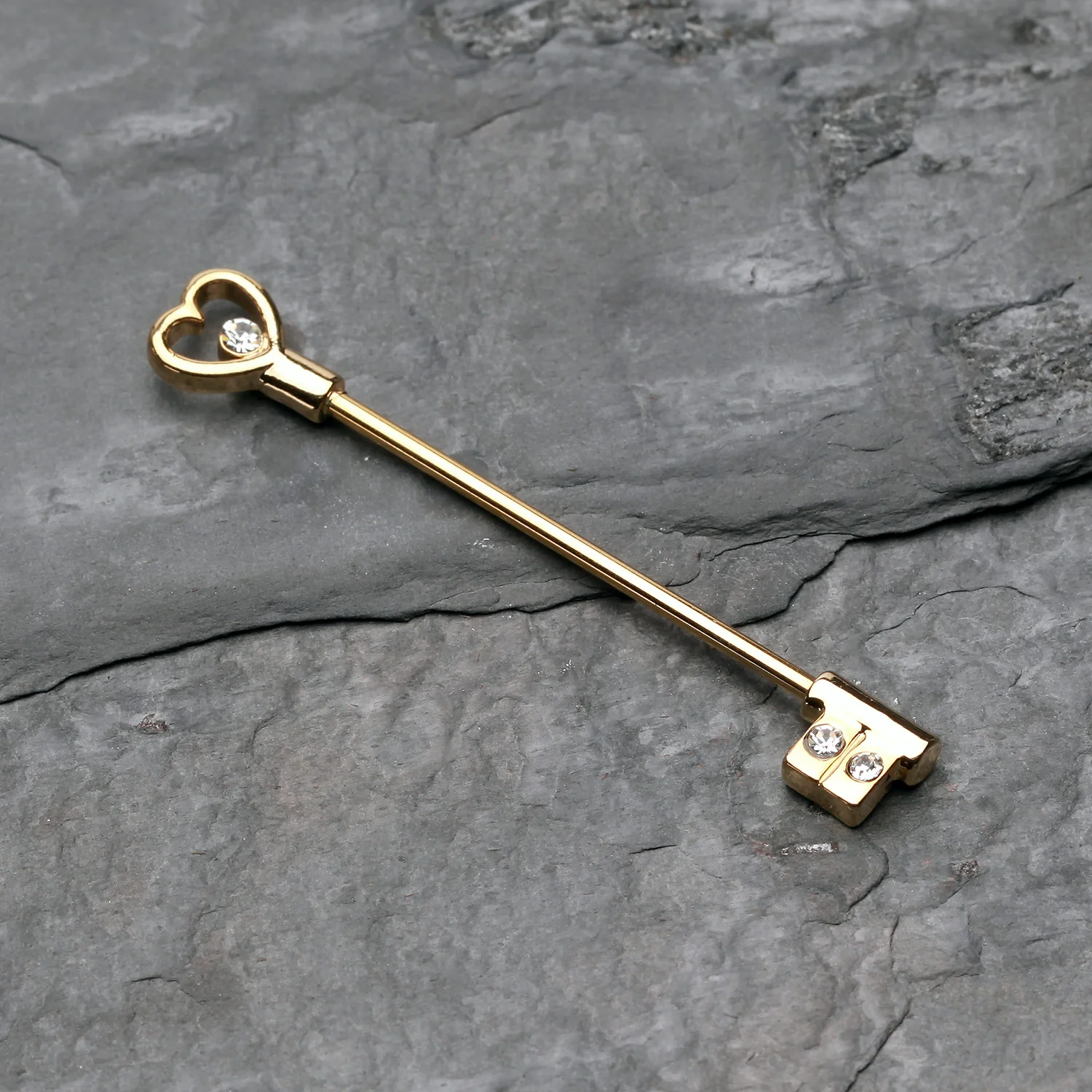 Golden Heart Key Industrial Barbell - Image 2