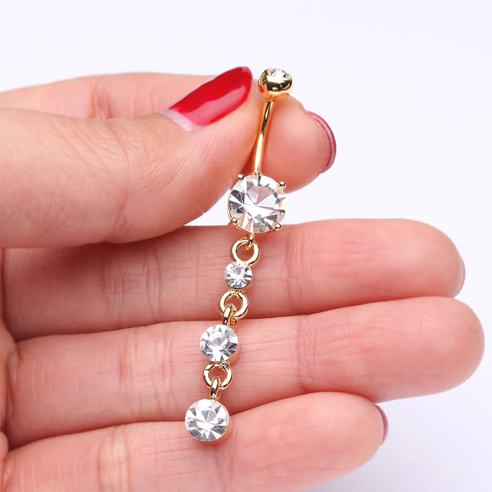 Golden Gems Galore Belly Button Ring - Image 4