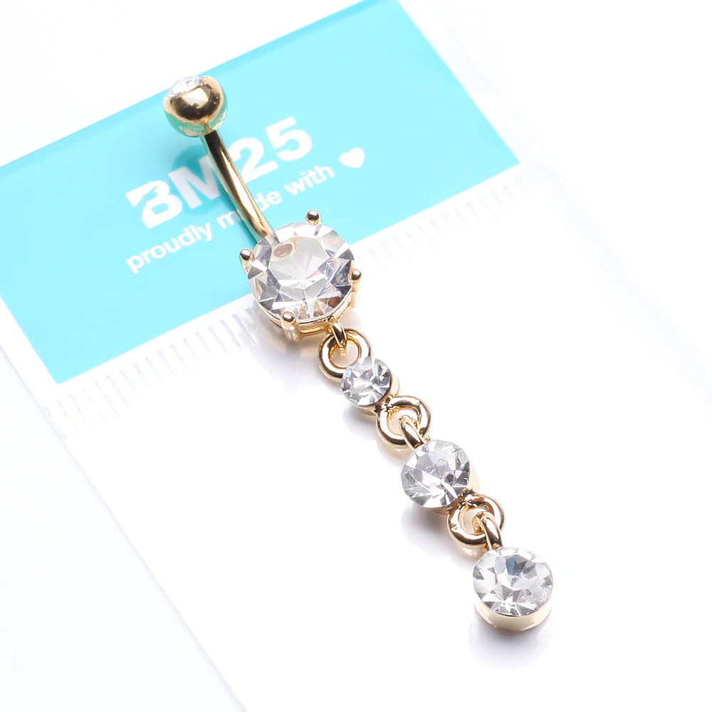 Golden Gems Galore Belly Button Ring - Image 5