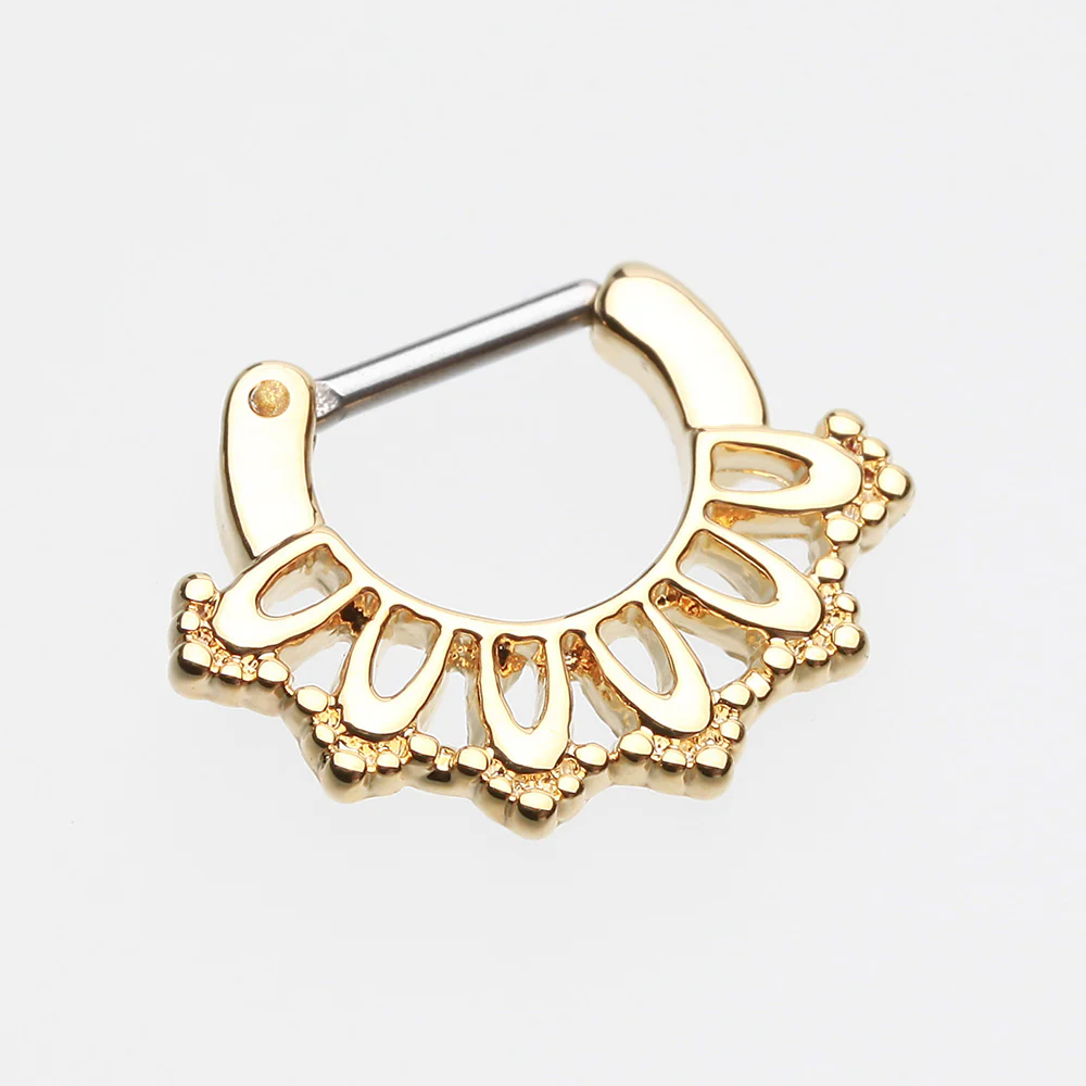 Golden Kaltik Filigree Septum Clicker - Image 3
