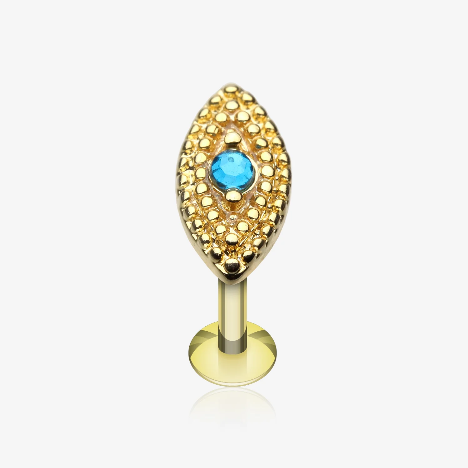 Golden Marquise Sparkle Steel Labret