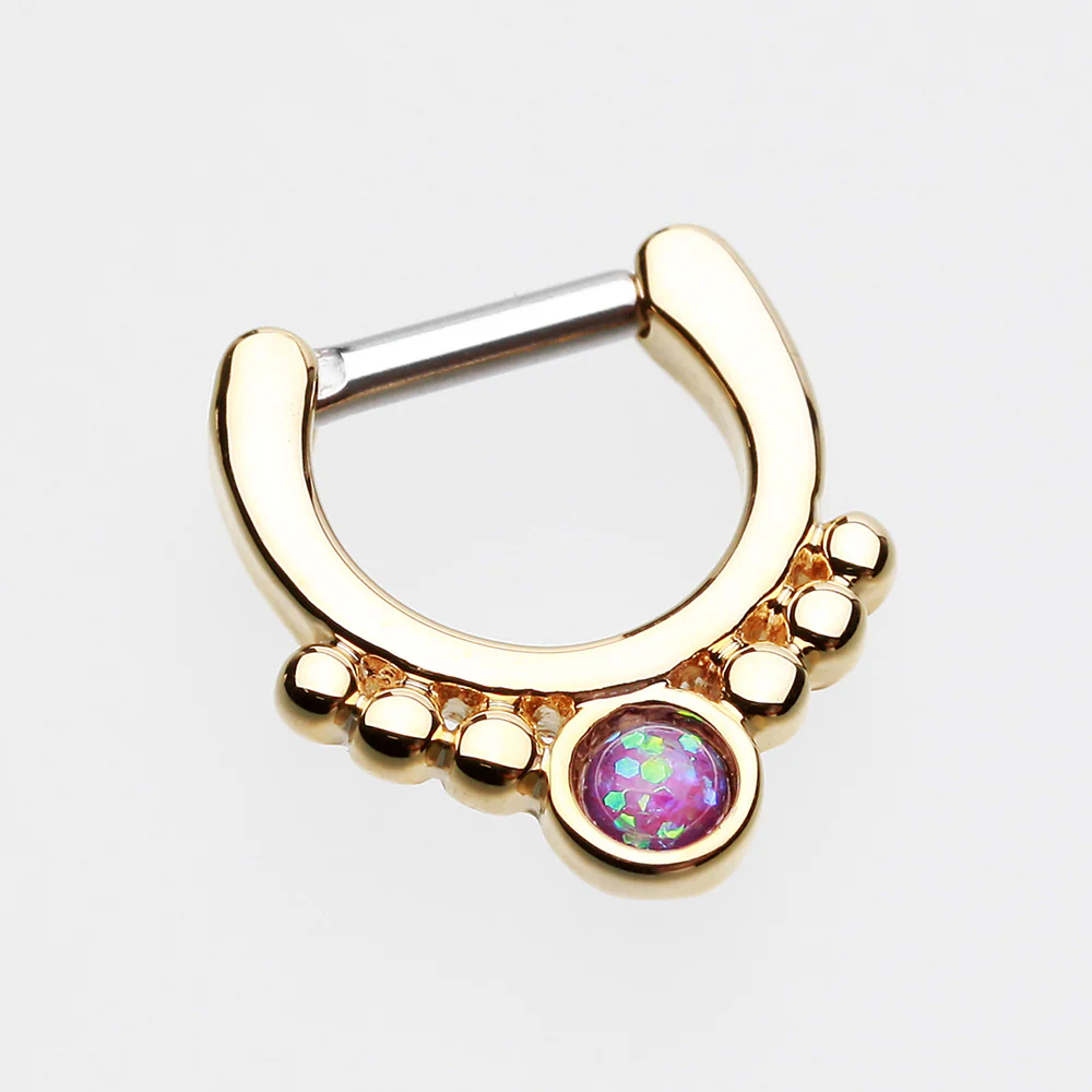 Golden Opal Grandiose Septum Clicker - Image 3