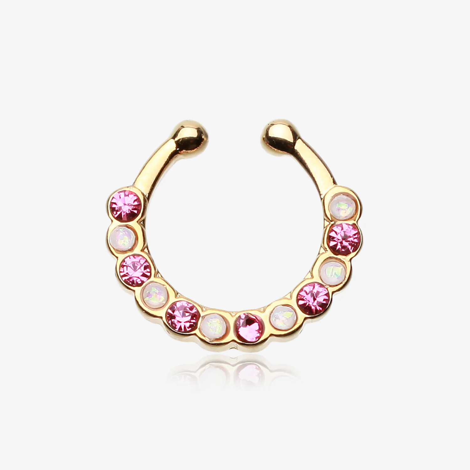 Golden Opal Paradigm Fake Septum Clip-On Ring