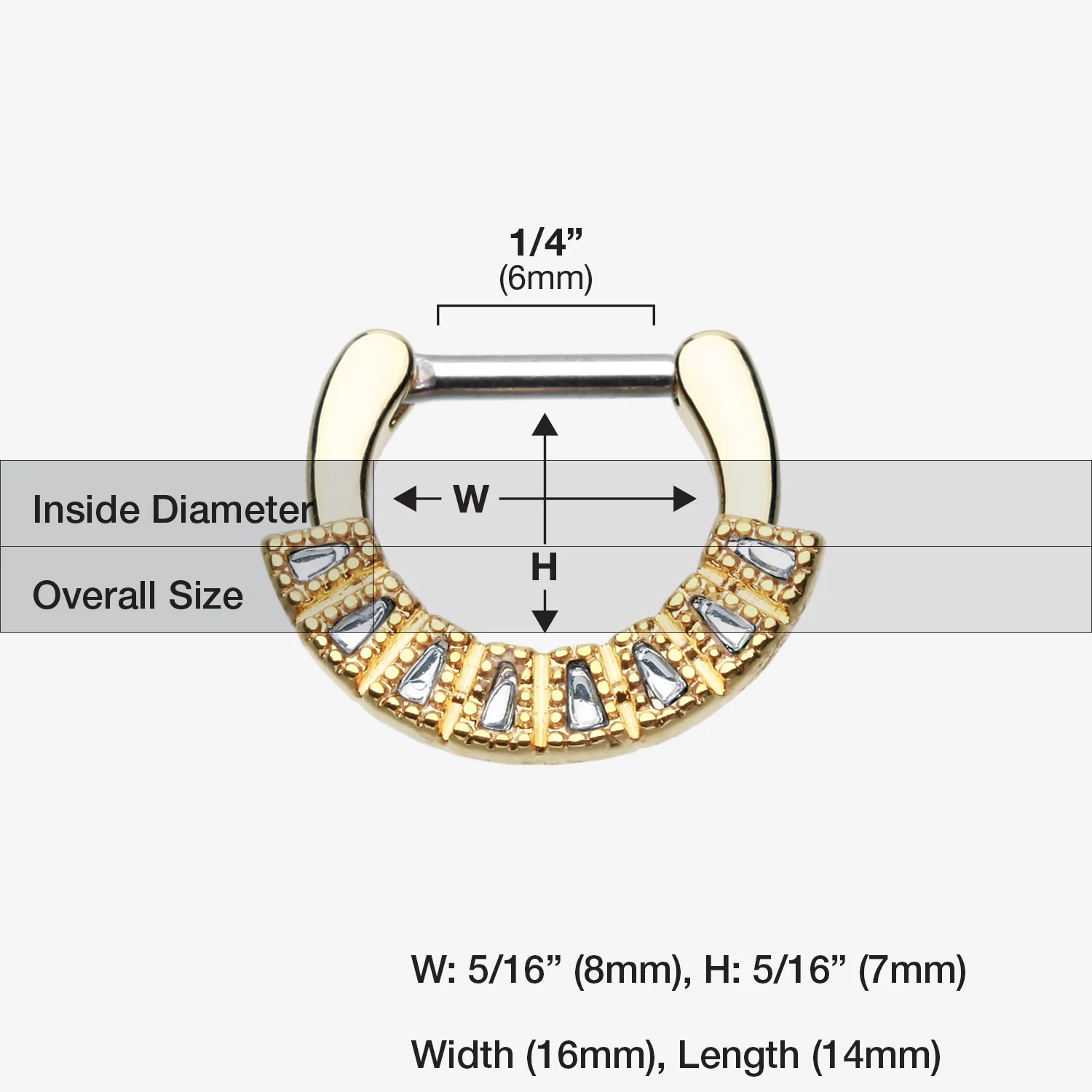 Golden Sabre Arc Septum Clicker - Image 2
