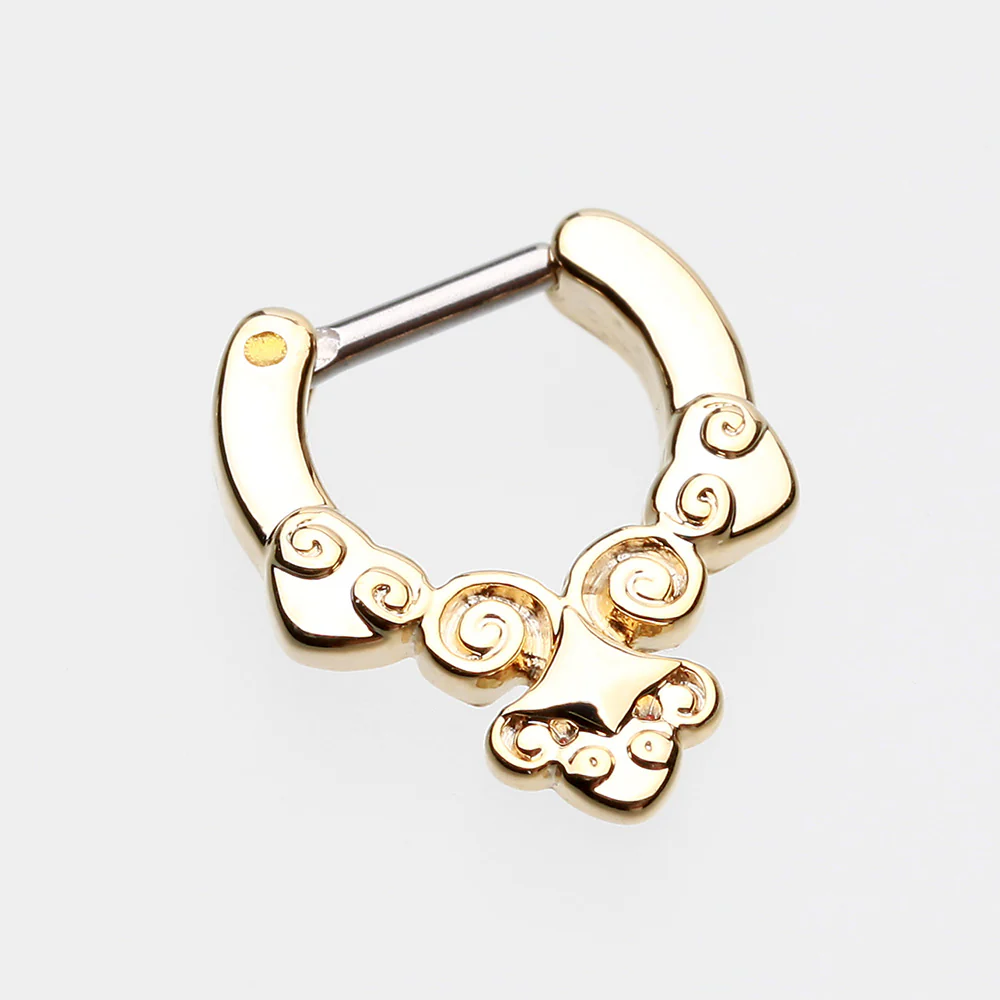 Golden Tribal Laran Septum Clicker - Image 3