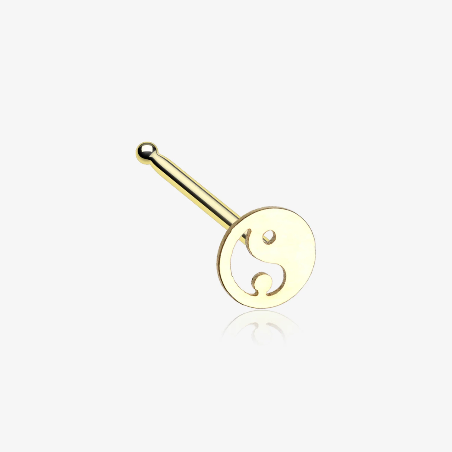 Golden Yin Yang Tao Nose Stud Ring